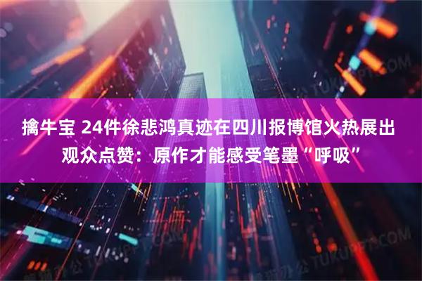 擒牛宝 24件徐悲鸿真迹在四川报博馆火热展出 观众点赞：原作才能感受笔墨“呼吸”